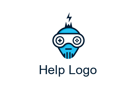 gaming robot face logo