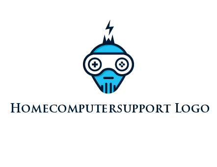 gaming robot face logo