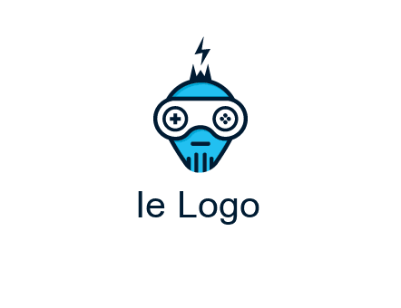 gaming robot face logo