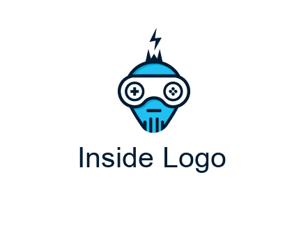 gaming robot face logo