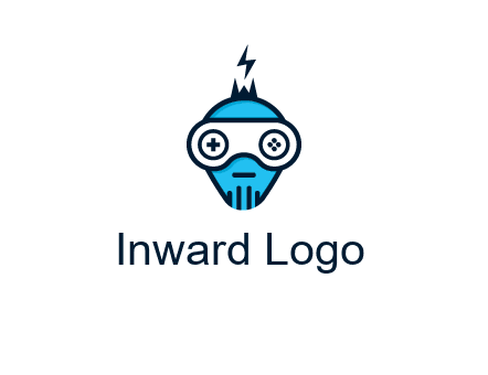 gaming robot face logo