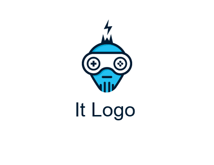 gaming robot face logo