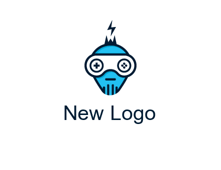 gaming robot face logo