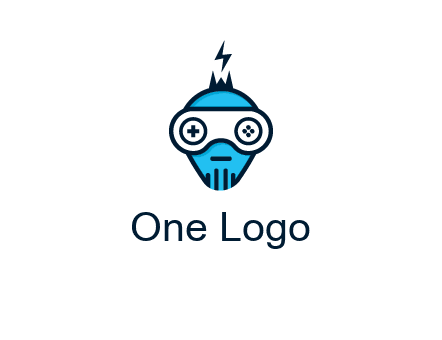 gaming robot face logo
