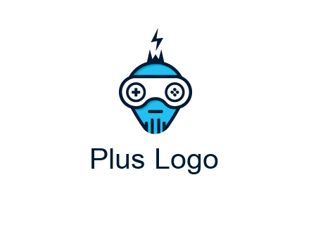 gaming robot face logo