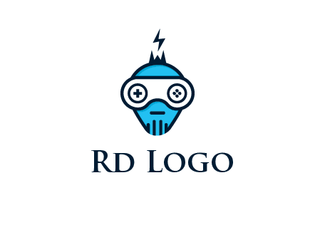gaming robot face logo