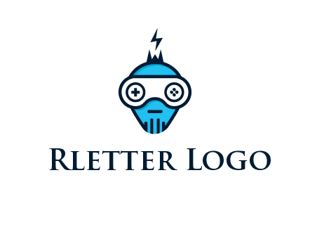gaming robot face logo