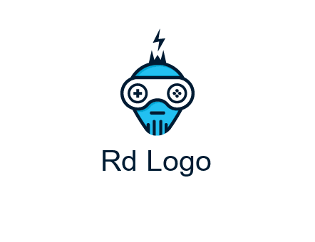 gaming robot face logo