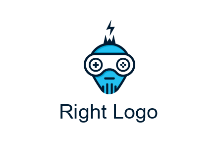 gaming robot face logo