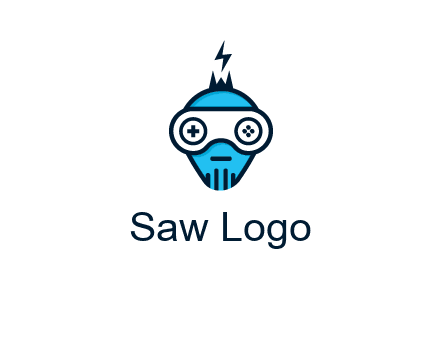 gaming robot face logo