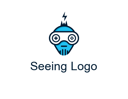 gaming robot face logo