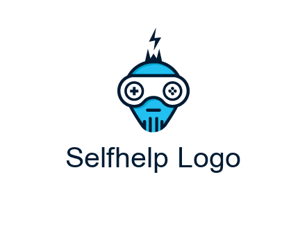 gaming robot face logo
