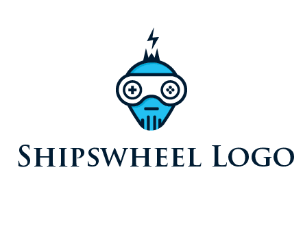 gaming robot face logo