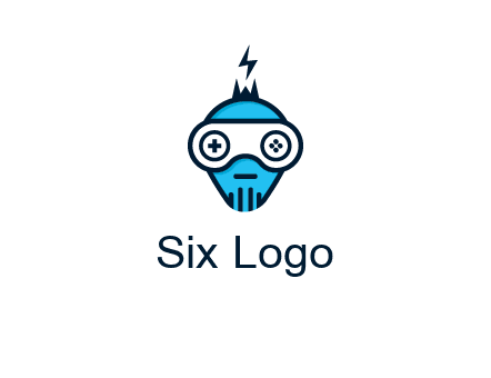 gaming robot face logo