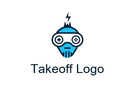 gaming robot face logo