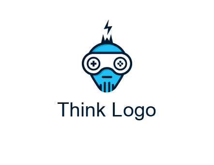 gaming robot face logo