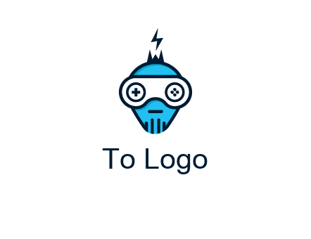 gaming robot face logo