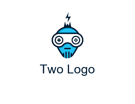 gaming robot face logo