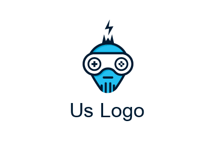 gaming robot face logo