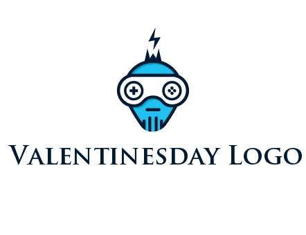 gaming robot face logo