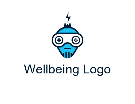 gaming robot face logo