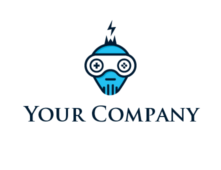 gaming robot face logo