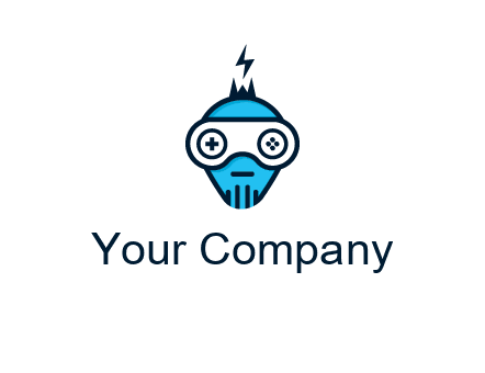 gaming robot face logo
