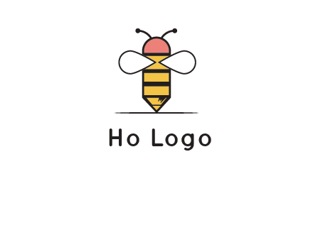 honey bee pencil logo