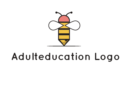 honey bee pencil logo