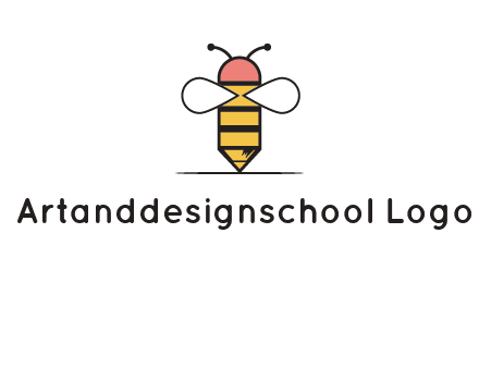 honey bee pencil logo