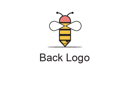 honey bee pencil logo