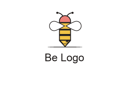 honey bee pencil logo