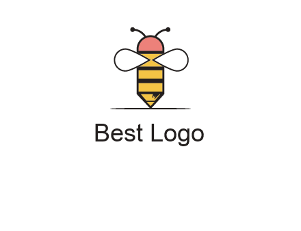 honey bee pencil logo