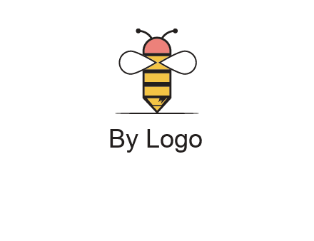 honey bee pencil logo