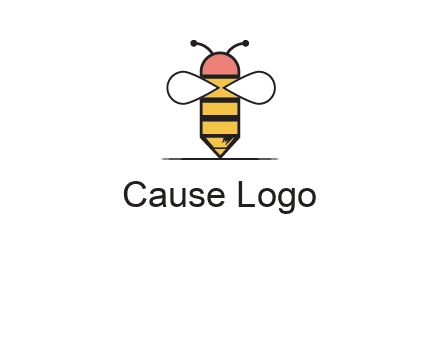 honey bee pencil logo