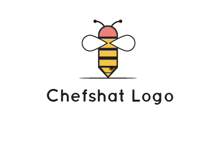 honey bee pencil logo