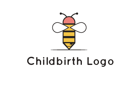 honey bee pencil logo