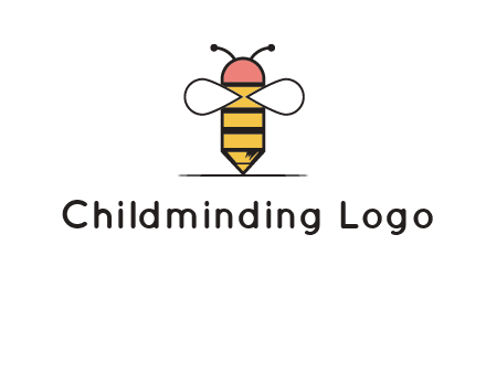 honey bee pencil logo