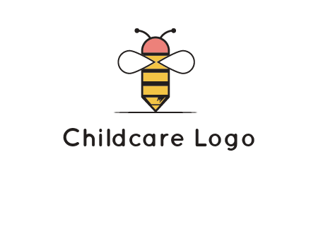 honey bee pencil logo