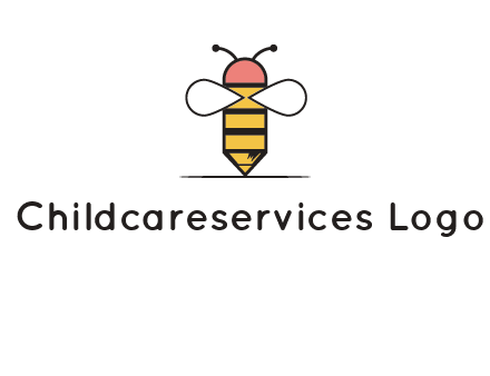 honey bee pencil logo