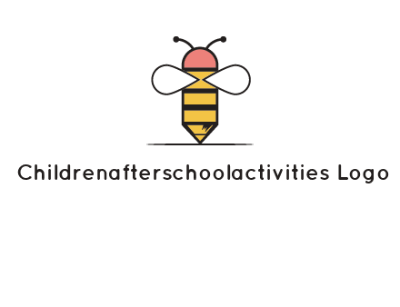 honey bee pencil logo