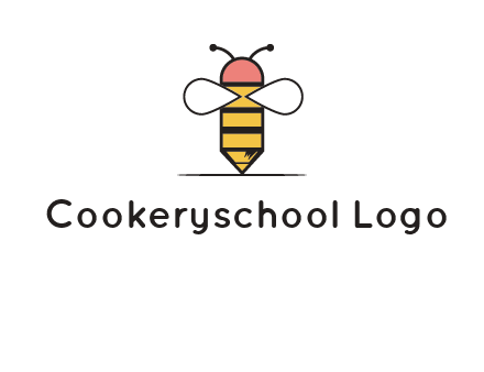 honey bee pencil logo