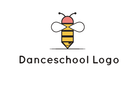 honey bee pencil logo