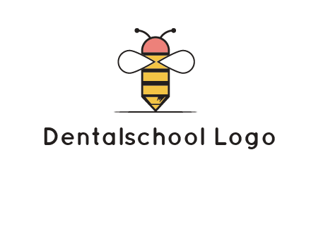 honey bee pencil logo