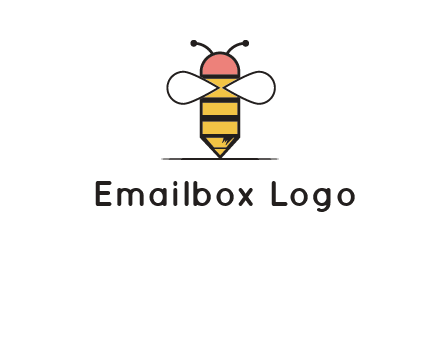 honey bee pencil logo