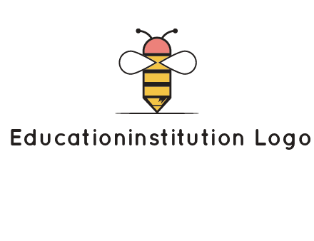 honey bee pencil logo