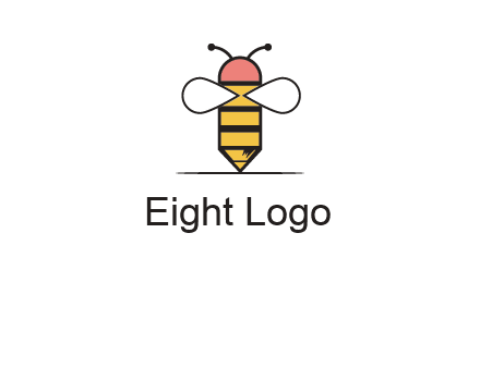 honey bee pencil logo