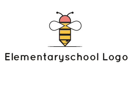 honey bee pencil logo