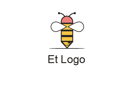 honey bee pencil logo