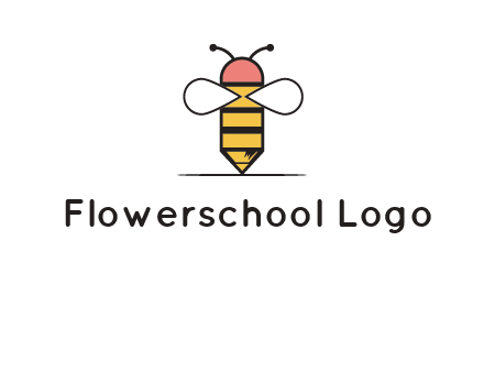 honey bee pencil logo